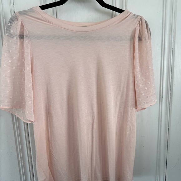 LOFT Tops - Loft Pink Sheer Sleeve Top